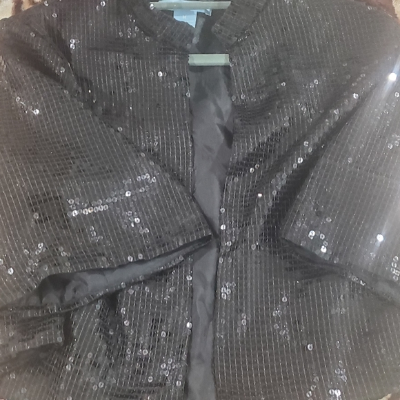 Sequin cropped jacket - Picture 2 of 3